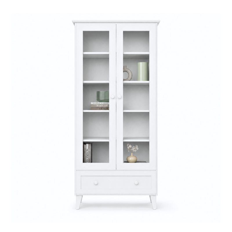 Wooden display cabinet 1S 90 Scandi white