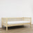 Clear pine sofa bed – wooden side barrier, child safety