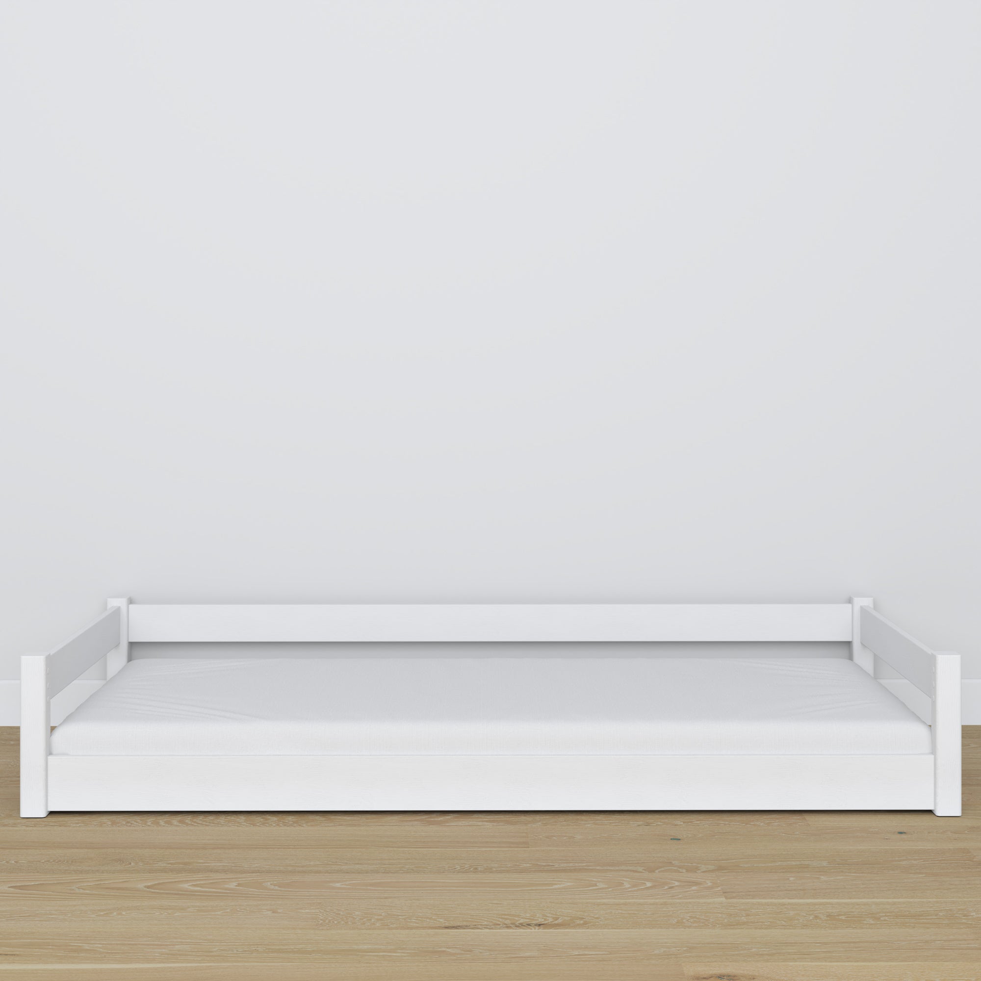 Low Bed White Wooden – Dimensions and Diagram, Nizio