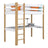 White and Oak Wooden Loft Bed with Desk – Children’s Room, Scandi Nizio