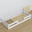Low Bed Wooden White – Angled View, Bedroom