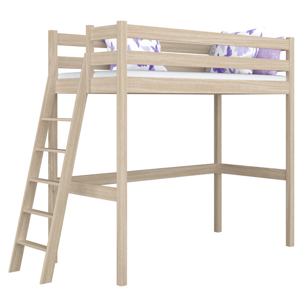 Bleached Oak Loft Bed – Children’s Room, Solid Wood, Scandi Style