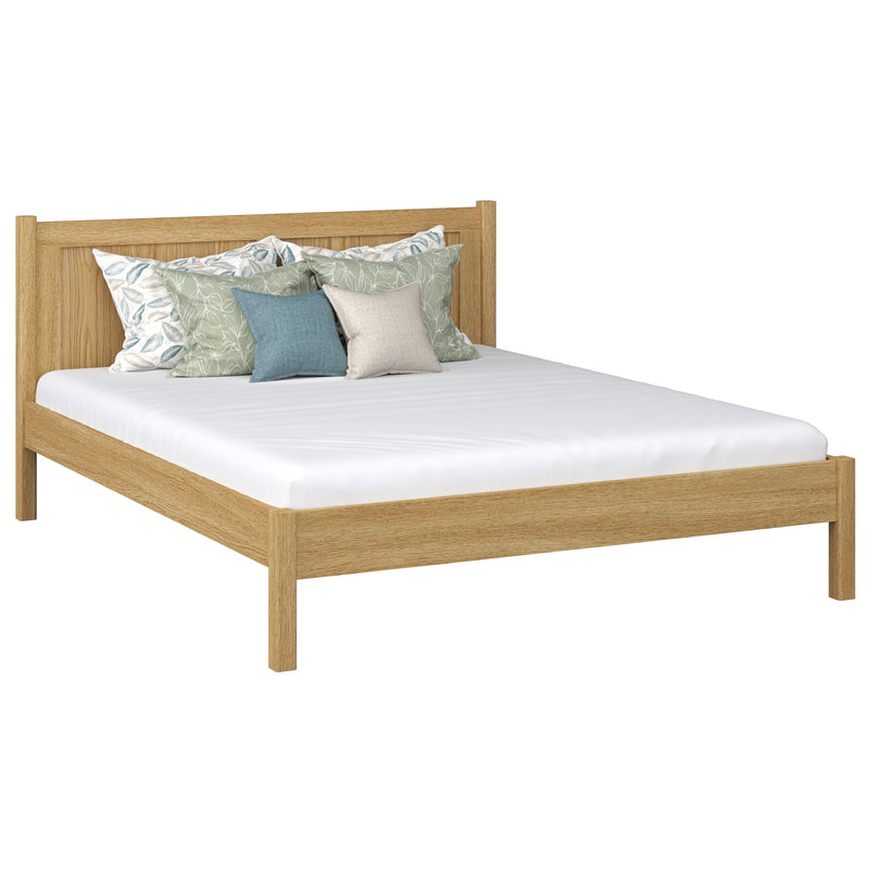 Oak double bed natural oak – bedroom, solid wood, Scandinavian style