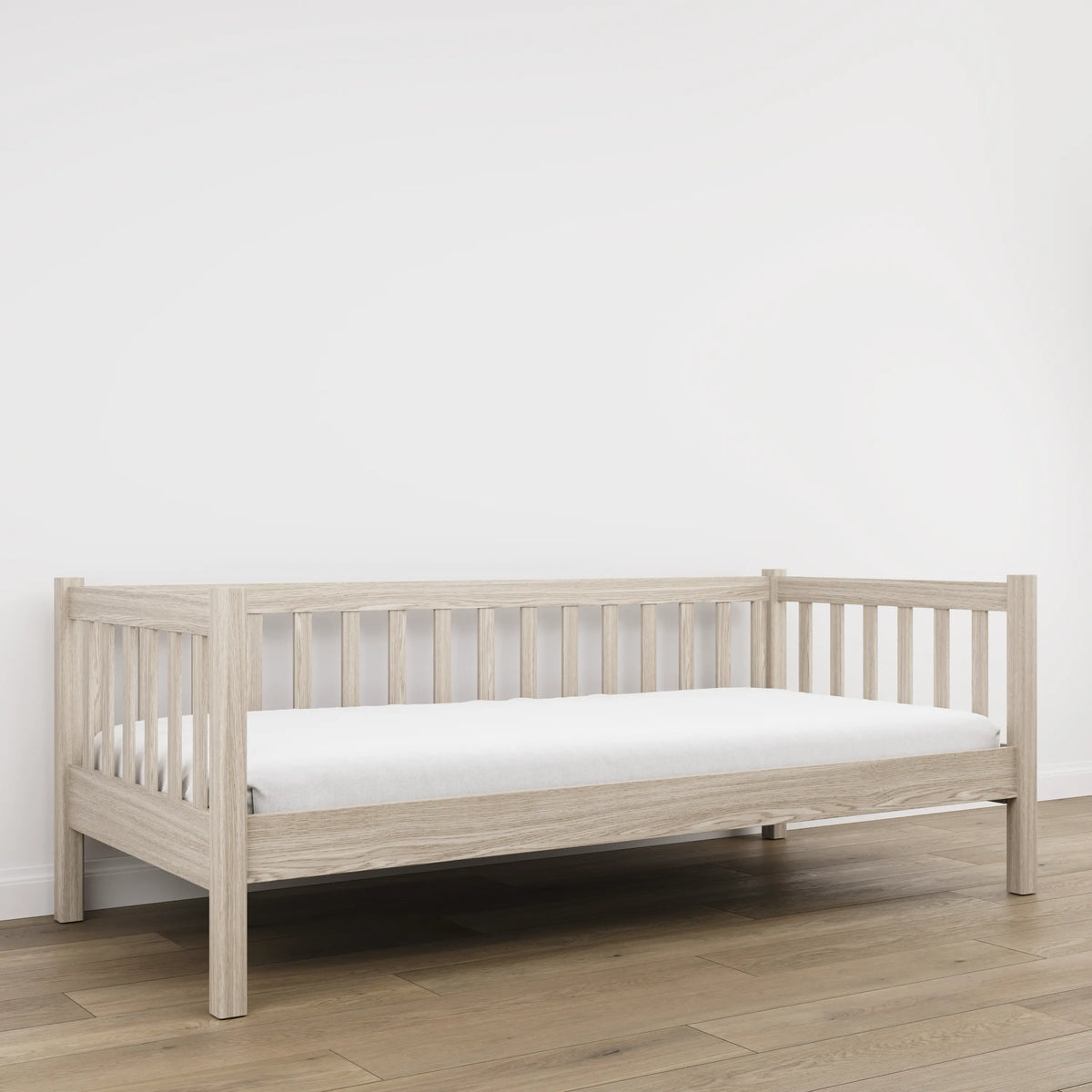 Sofa bed oak bleached oak – wood details and joints, Nizio Home