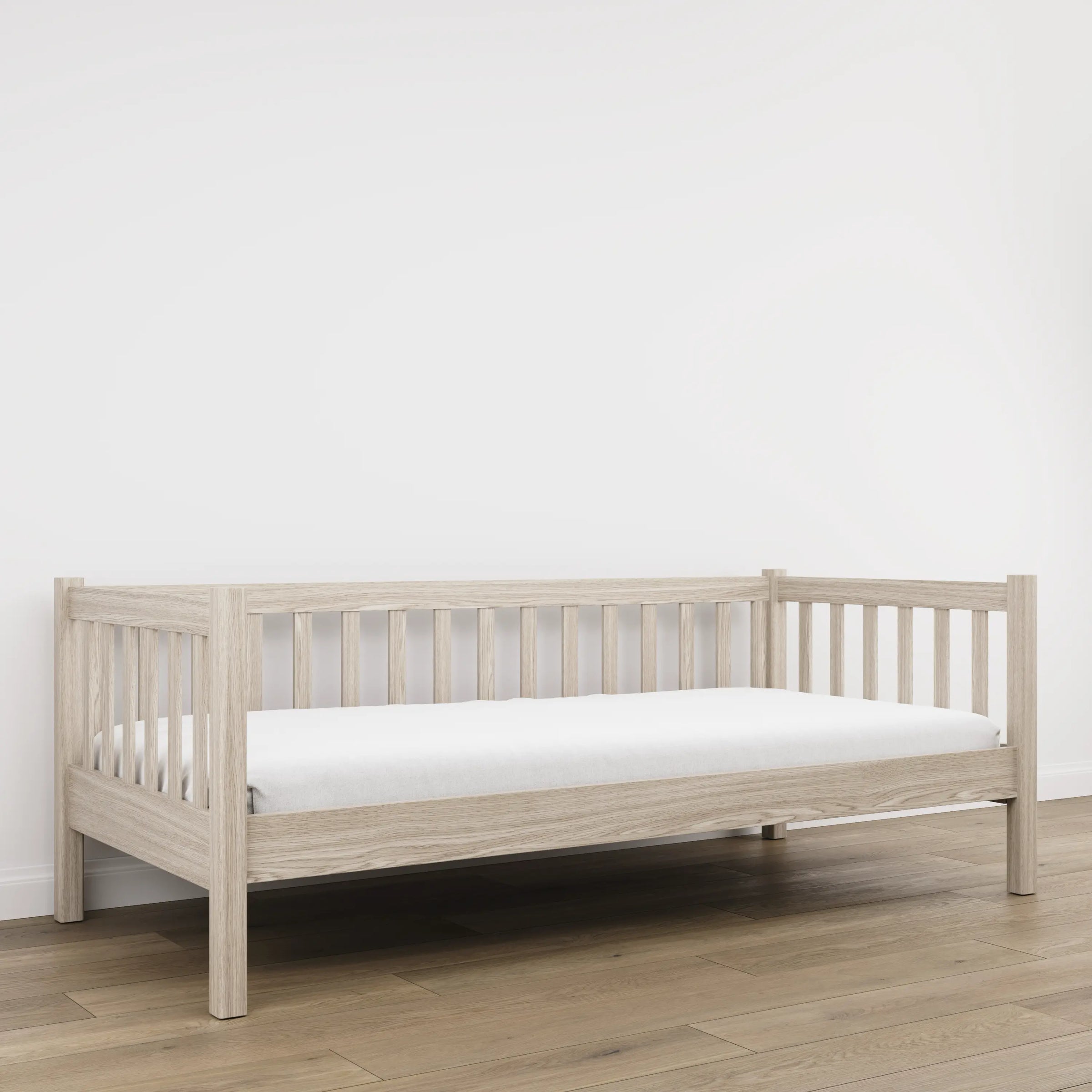 Sofa bed oak bleached oak – wood details and joints, Nizio Home