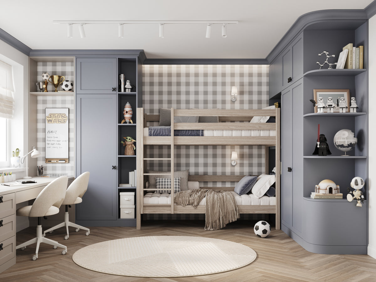 Oak Bunk Bed Bleached Oak – Two Sleeping Areas in One, Safe Construction