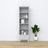 Bookcase with drawer wooden grey 57 cm – living room and office, Scandinavian style