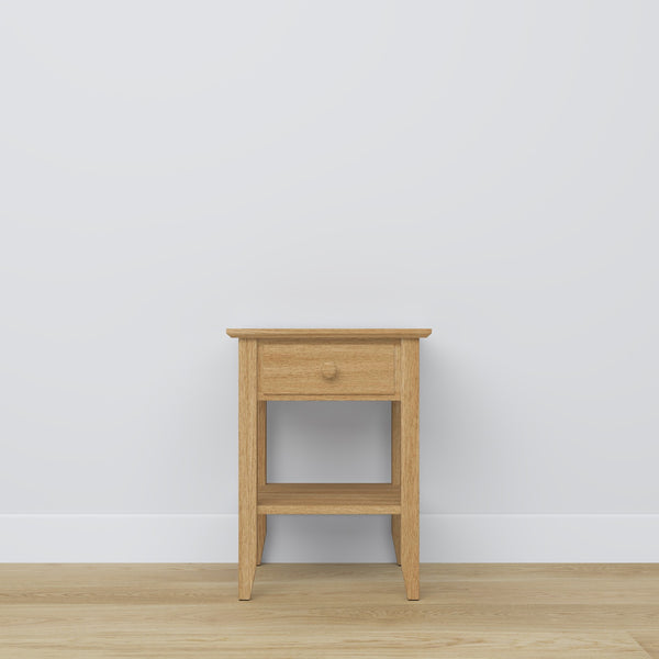 Bedside table with drawer N01 oak natural oak – bedroom, Scandinavian style