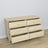 Chest of drawers 6S clear pine wood – side view, depth and profile
