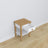Bedside table N01 wooden white with oak – open drawer, bedside storage compartment
