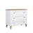Chest of drawers 3S wooden white with oak 105 cm in bedroom – Scandinavian arrangement