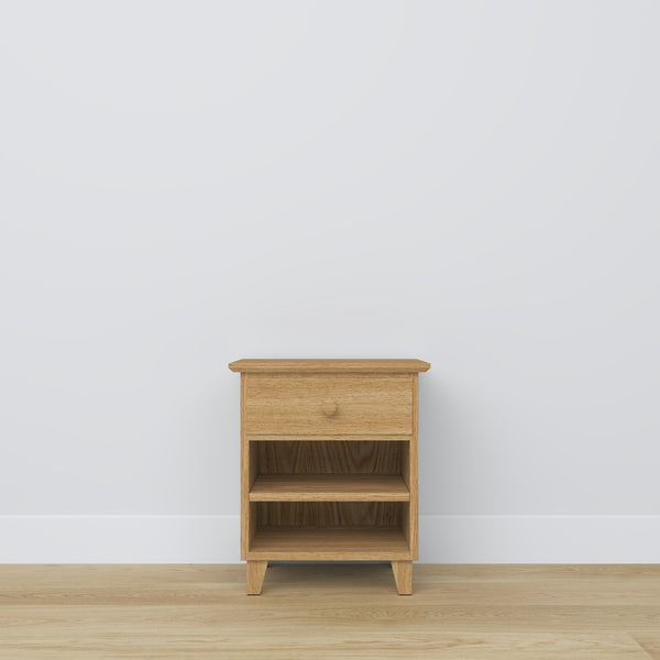 Bedside table with drawer N02 oak natural oak – bedroom, Scandinavian style