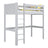Grey Wooden Loft Bed – Children’s Room, Solid Wood, Scandi Style