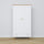 2-door wardrobe with drawer wooden white with oak – bedroom, Scandinavian style