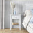 Bedside table N01 white made of wood – side view, Nizio Home