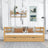 Natural pine sofa bed with mattress drawer – wooden, Nizio Home