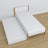 Bed with mattress drawer white-oak made of wood – dimensions, Nizio