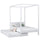 Single bed with canopy and drawer for an extra mattress N02 wooden in custom RAL/NCS color – solid wood, N