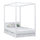 Single bed with canopy and drawer N02 wooden in custom RAL/NCS color – solid wood, Nizio
