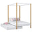 Wooden canopy bed with mattress drawer white-oak – scandi child’s room