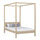 Oak canopy bed bleached oak – child’s room, Scandinavian style, Nizio