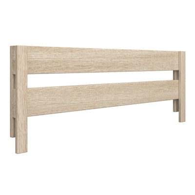 Bed fall protection rail bleached oak made of wood – Nizio Home