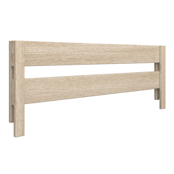 Bed fall protection rail bleached oak made of wood – Nizio Home