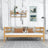 Natural pine sofa bed – wooden side barrier, child safety