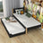 Wooden bed with mattress drawer black-oak – extended drawer, guest