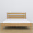 Oak double bed natural oak – side view, proportions and shape, bedroom