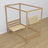 Natural Oak Canopy Bed in a Children’s Room – Scandi Arrangement