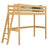 Natural Pine Wooden Loft Bed – Children’s Room, Solid Wood, Scandi Style