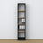 Bookcase wooden black-oak – close-up of shelves and details, Nizio Home