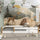 Low Bed Wooden White and Oak – Bedroom, Solid Wood, Scandinavian Style, Nizio