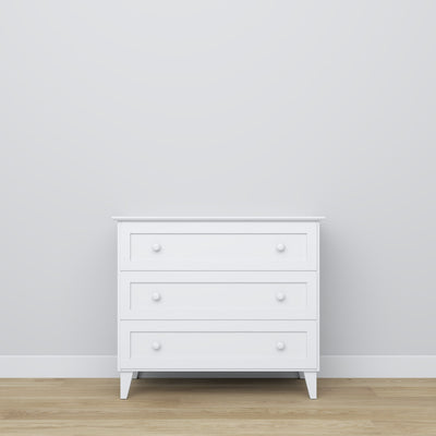 Chest of drawers 3S 105 Scandi wooden in custom RAL/NCS color – solid wood, Nizio
