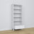 Bookcase 1S 80 white – wooden, full height, front view, Nizio