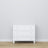 Chest of drawers 3S white – handle and drawer front, close-up of wooden finish
