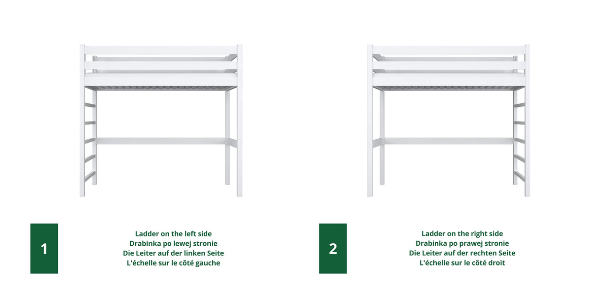 N01 Loft Bed RAL/NCS – Wooden, Color Matched to Your Interior, Nizio Home