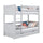 Grey Wooden Bunk Bed with Drawer – Children’s Room, Solid Wood, Scandi