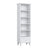 Bookcase 1S 57 white made of wood – side view, depth and profile