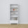 Bookcase with drawer wooden white 80 cm – living room and office, Scandinavian style