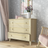 Chest of drawers 3S clear pine – pine, closed drawers, front view, Nizio