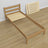 Single oak bed natural oak – angled view, scandi children’s room
