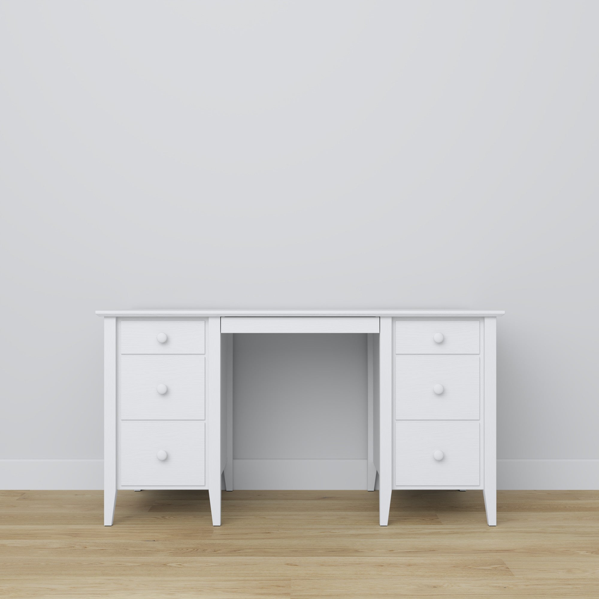 Desk 6S Scandi wooden in custom RAL/NCS color – solid wood, Nizio