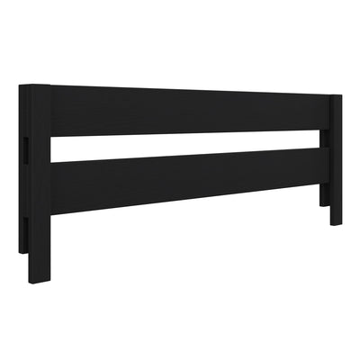 Bed fall protection rail black made of wood – Nizio Home