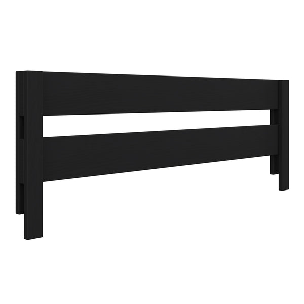 Bed fall protection rail black made of wood – Nizio Home