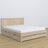 Oak double bed with drawer bleached oak – capacity and functionality