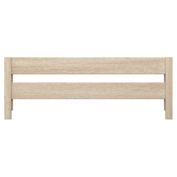 Safety rail bleached oak – wooden, front view, Nizio Home