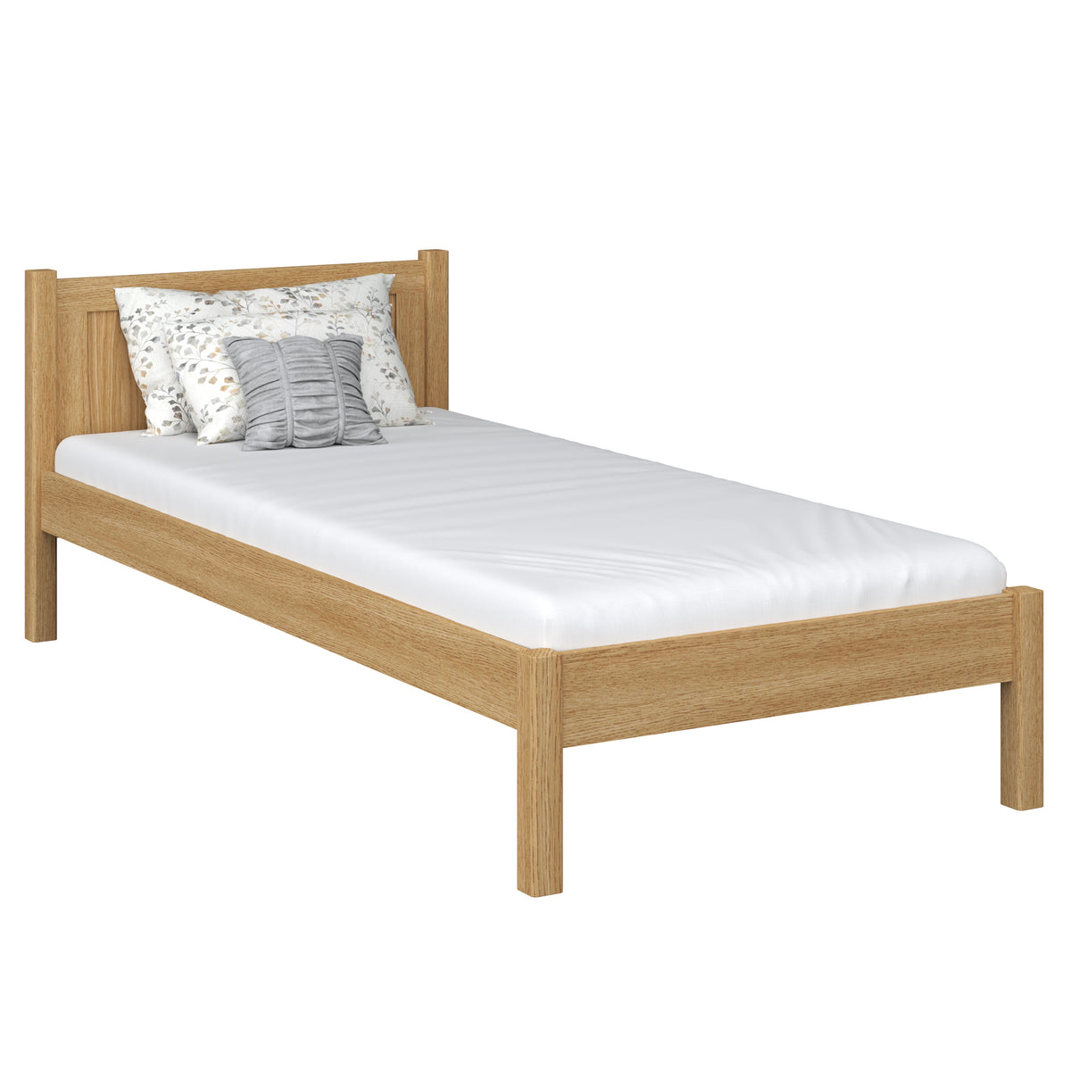 Natural Oak Bed – Oak Headboard, Wood Quality Close-up, Nizio