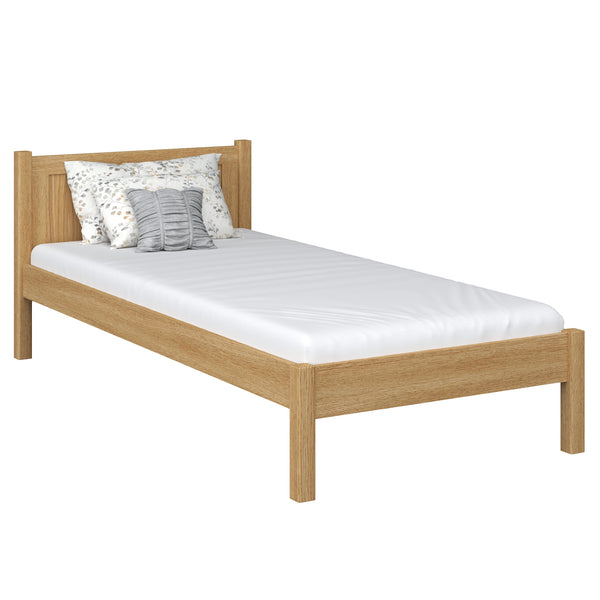 Natural Oak Bed – Oak Headboard, Wood Quality Close-up, Nizio
